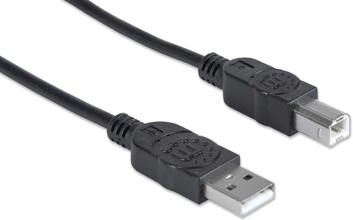 Кабель Intracom USB AM-BM 4.5 m Manhattan Black (352505)