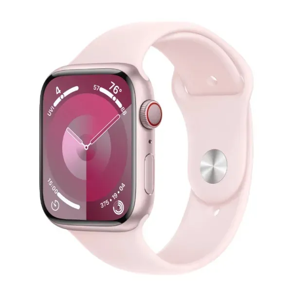 Смарт-часы Apple Watch Series 9 GPS + Cellular 45mm Pink Aluminium Case with Light Pink Sport Band - M/L (MRML3)