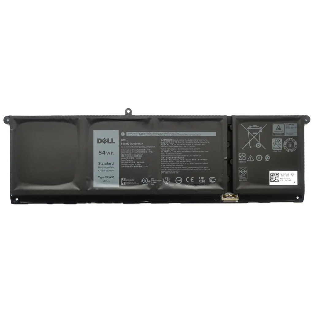 Акумулятор для ноутбука Dell Vostro 5510 V6W33, 54Wh (3440mAh), 4cell, 15V, Li-ion (A47809)