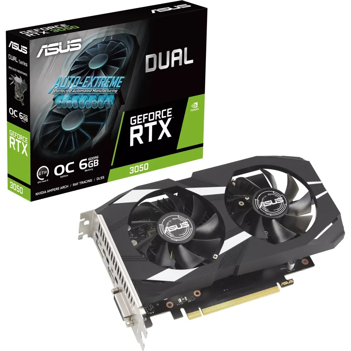 Видеокарта ASUS GeForce RTX3050 6Gb DUAL OC (DUAL-RTX3050-O6G)