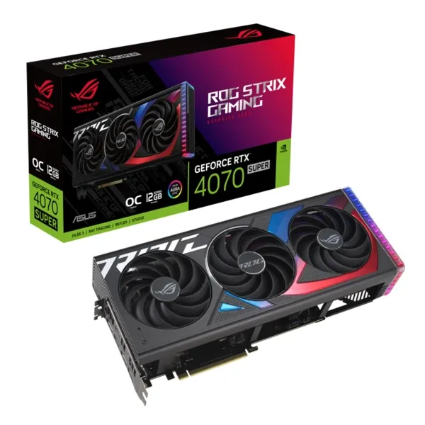 Відеокарта ASUS Nvidia GeForce RTX4070 SUPER ROG STRIX GAMING OC 12G (ROG-STRIX-RTX4070S-O12G-GAMING)