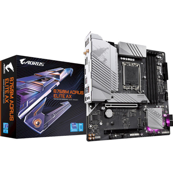 Материнська плата GIGABYTE B760 S1700 MATX B760M AORUS ELITE AX