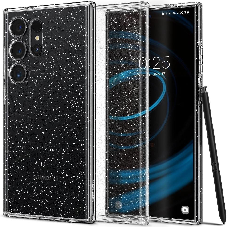 Чохол-накладка Spigen for Samsung Galaxy S24 Ultra, Liquid Crystal Glitter, Crystal Quartz (ACS07285)