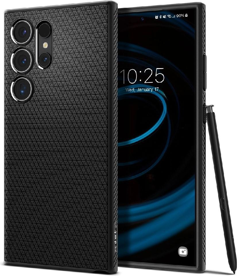 Чохол-накладка Spigen for Samsung Galaxy S24 Ultra, Liquid Air, Matte Black (ACS07287)