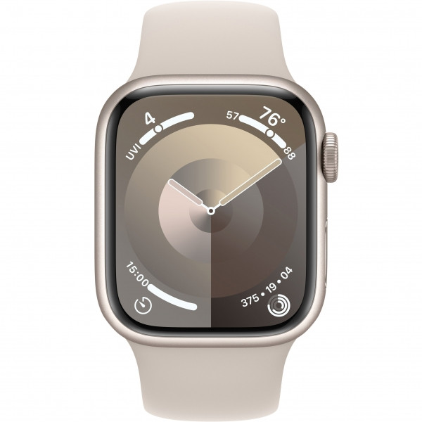 Смарт-годинник Apple Watch Series 9 GPS + Cellular 45mm Starlight Alu. Case w. Starlight Sport Band - S/M (MRM83)