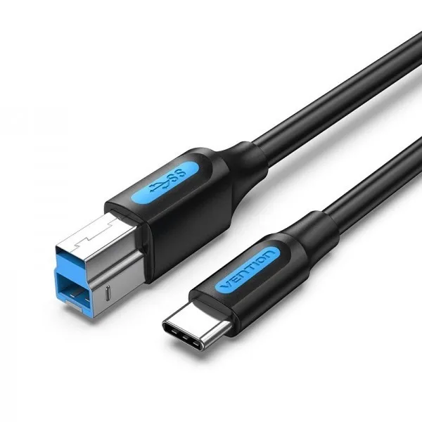 Кабель USB Vention USB Type-C - USB Type-B (M/M), 0.5m Black (CQVBD)