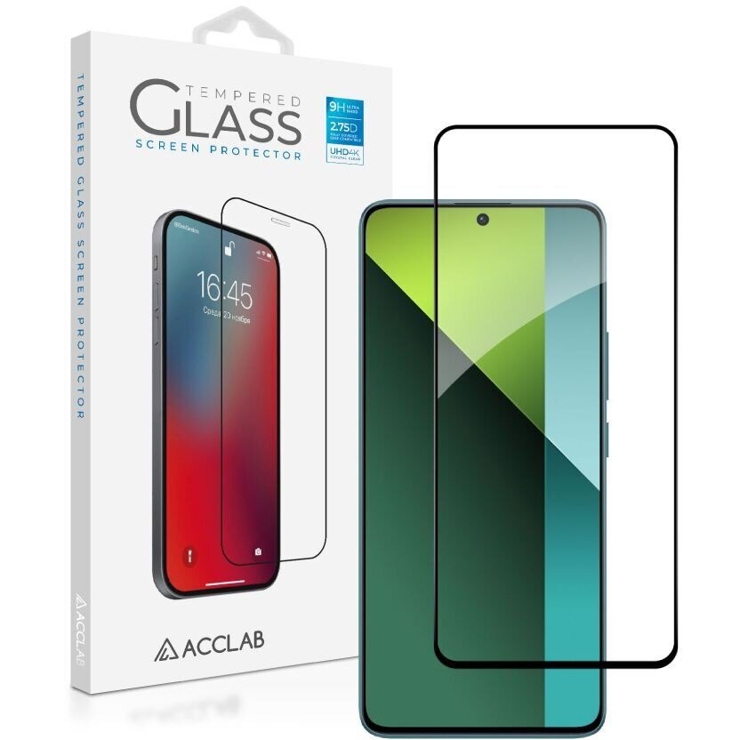 Защитное стекло ACCLAB Full Glue for Xiaomi Redmi Note 13 Pro 5G Black