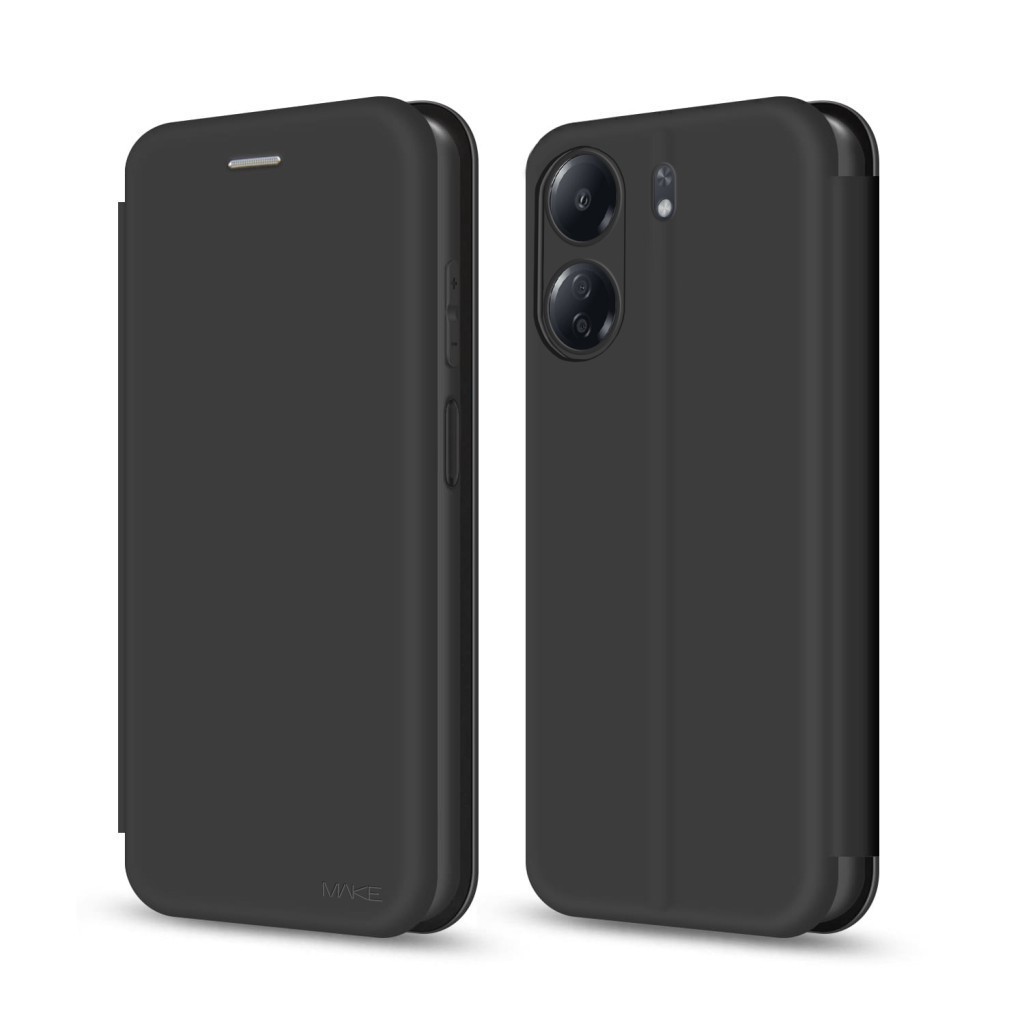 Чехол-книжка MAKE Xiaomi Redmi 13C/Poco C65 Flip Black (MCP-XR13C/PC65BK)