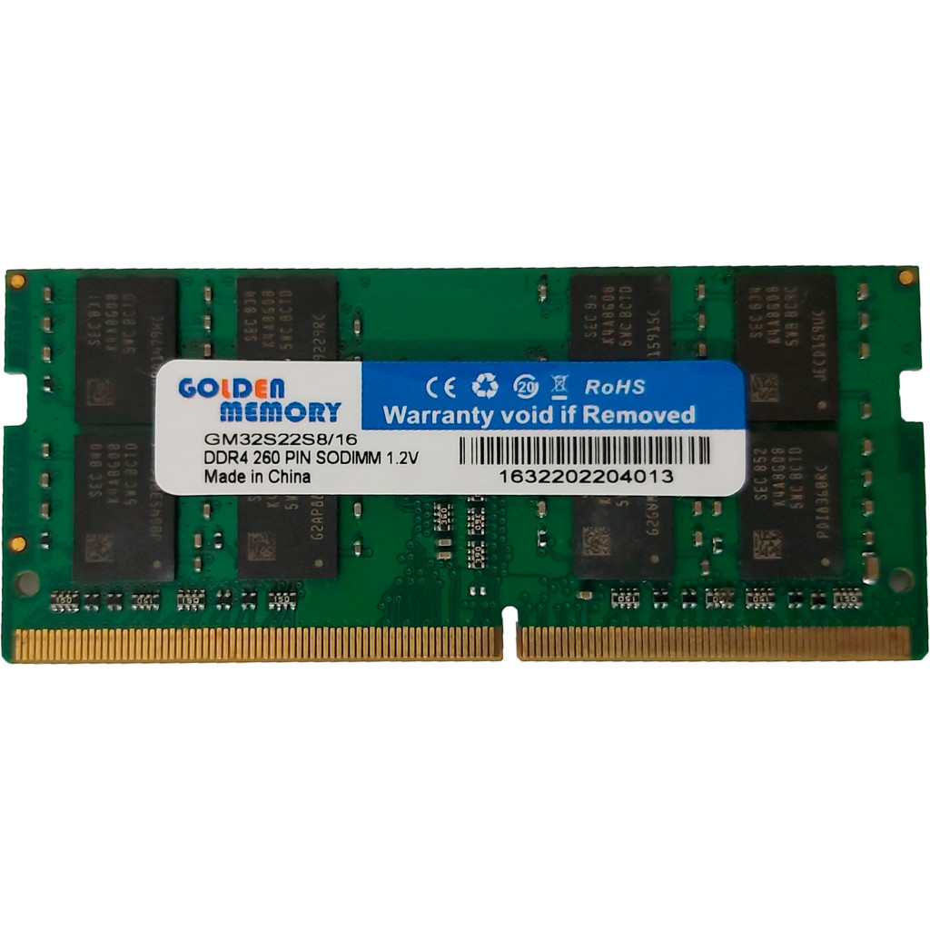 Оперативная память Golden Memory DDR4 16GB 3200 MHz (GM32S22S8/16)