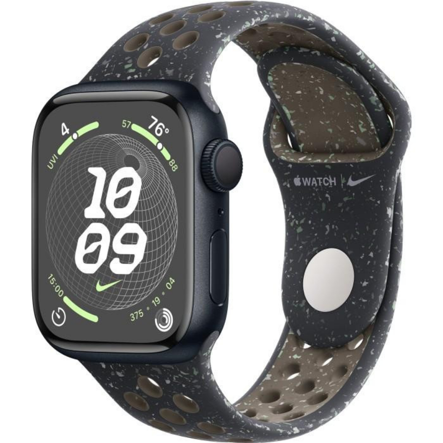Смарт-часы Apple Watch Series 9 GPS 45mm Midnight Aluminium Case with Winter Blue Sport Band - S/M (MR9Q3,MT413)