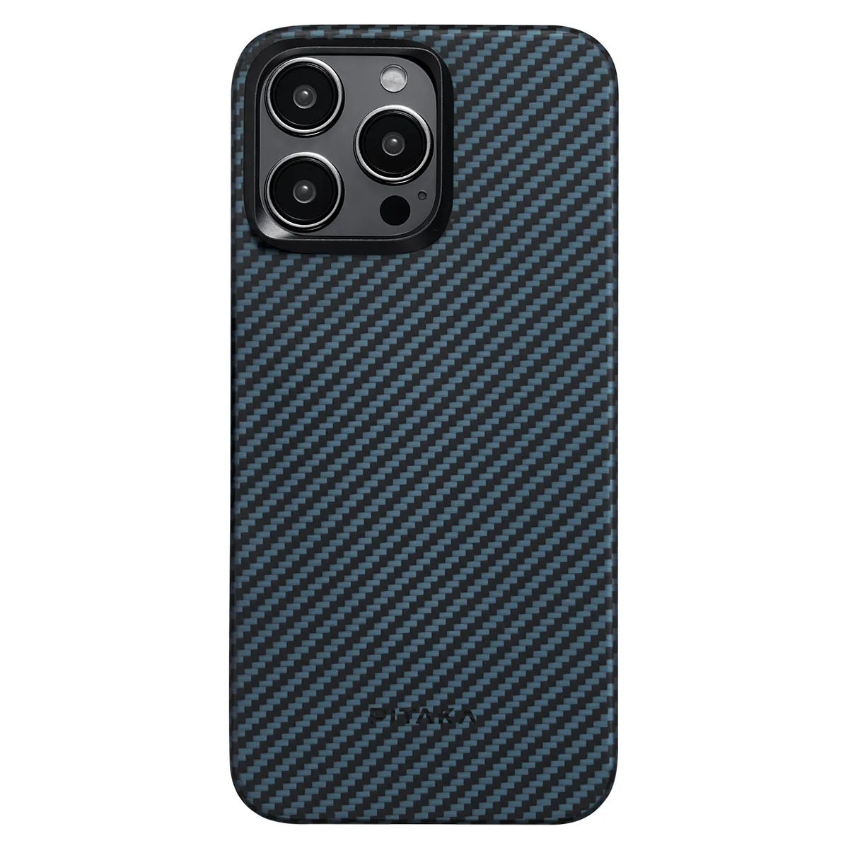 Чехол-накладка Pitaka iPhone 15 Pro Max MagEZ Case 4 Twill 1500D Black/Blue (KI1508PM)