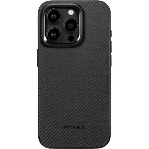 Чехол-накладка Pitaka iPhone 15 Pro Max MagEZ Case Pro 4 Twill 600D Black/Grey (KI1501PMPA)