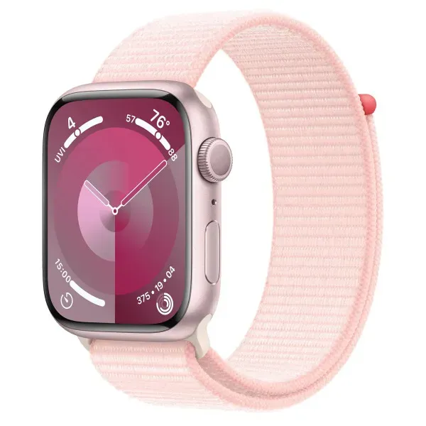 Смарт-годинник Apple Watch Series 9 GPS+Cellular 41mm Pink Aluminium Case with Light Pink Sport Loop (MRJ13)