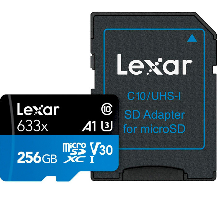 Карта пам'яті  Lexar 256GB microSDXC class 10 UHS-I 633X (LSDMI256BB633A)