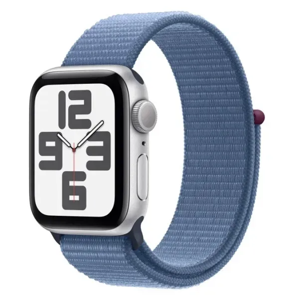 Смарт-годинник Apple Watch SE 2 GPS + Cellular 40mm Silver Aluminium Case with Winter Blue Sport Loop (MRGQ3)