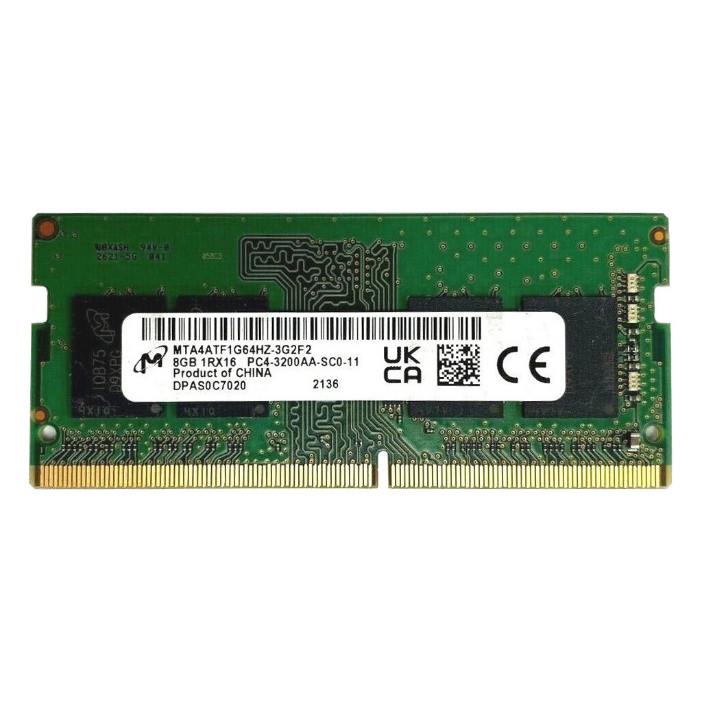 Оперативна пам'ять Micron DDR4 8GB 3200 MHz (MTA4ATF1G64HZ-3G2F1)