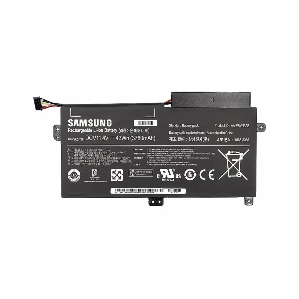 Акумулятор для ноутбука AlSoft Samsung 370R5 AA-PBVN3AB, 43Wh (4000mAh), 3cell, 10.8V, Li-ion (A47878)
