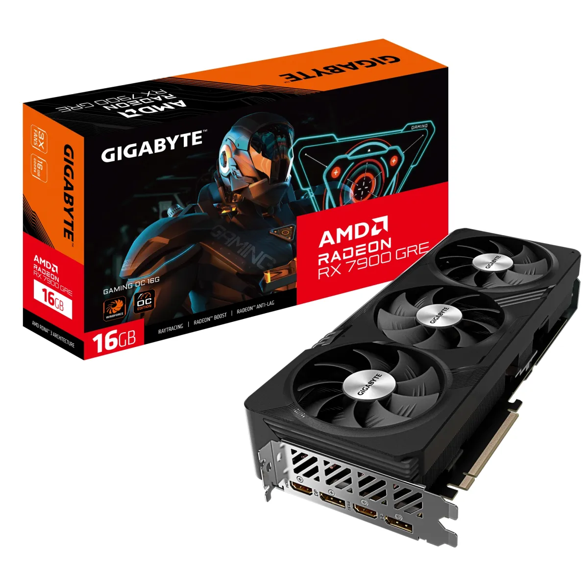 Видеокарта GIGABYTE Radeon RX 7900 16Gb GRE GAMING OC (GV-R79GREGAMING OC-16D)