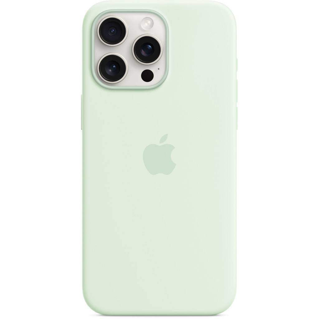 Чохол для смартфона Apple iPhone 15 Pro Max Silicone Case with MagSafe - Soft Mint,Model A3126 (MWNQ3ZM/A)