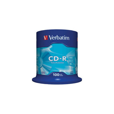 Привод CD DVD CD Verbatim CD-R 700Mb 52x Cake box 100pcs Extra (43411)