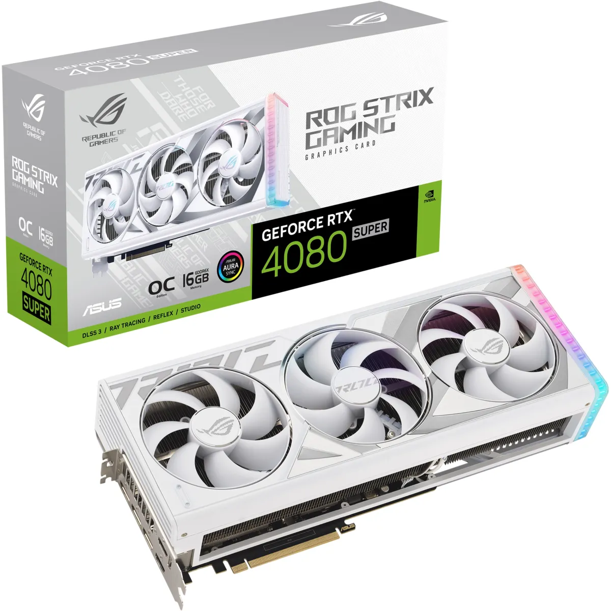 Відеокарта ASUS GeForce RTX 4080 SUPER 16GB GDDR6X STRIX OC ROG-STRIX-RTX4080S-O16G-WHITE (90YV0KB2-M0NA00)