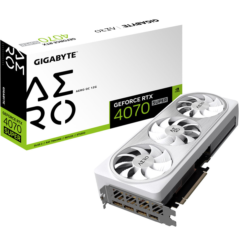 Видеокарта GIGABYTE GeForce RTX 4070 SUPER AERO OC 12G (GV-N407SAERO OC-12GD)