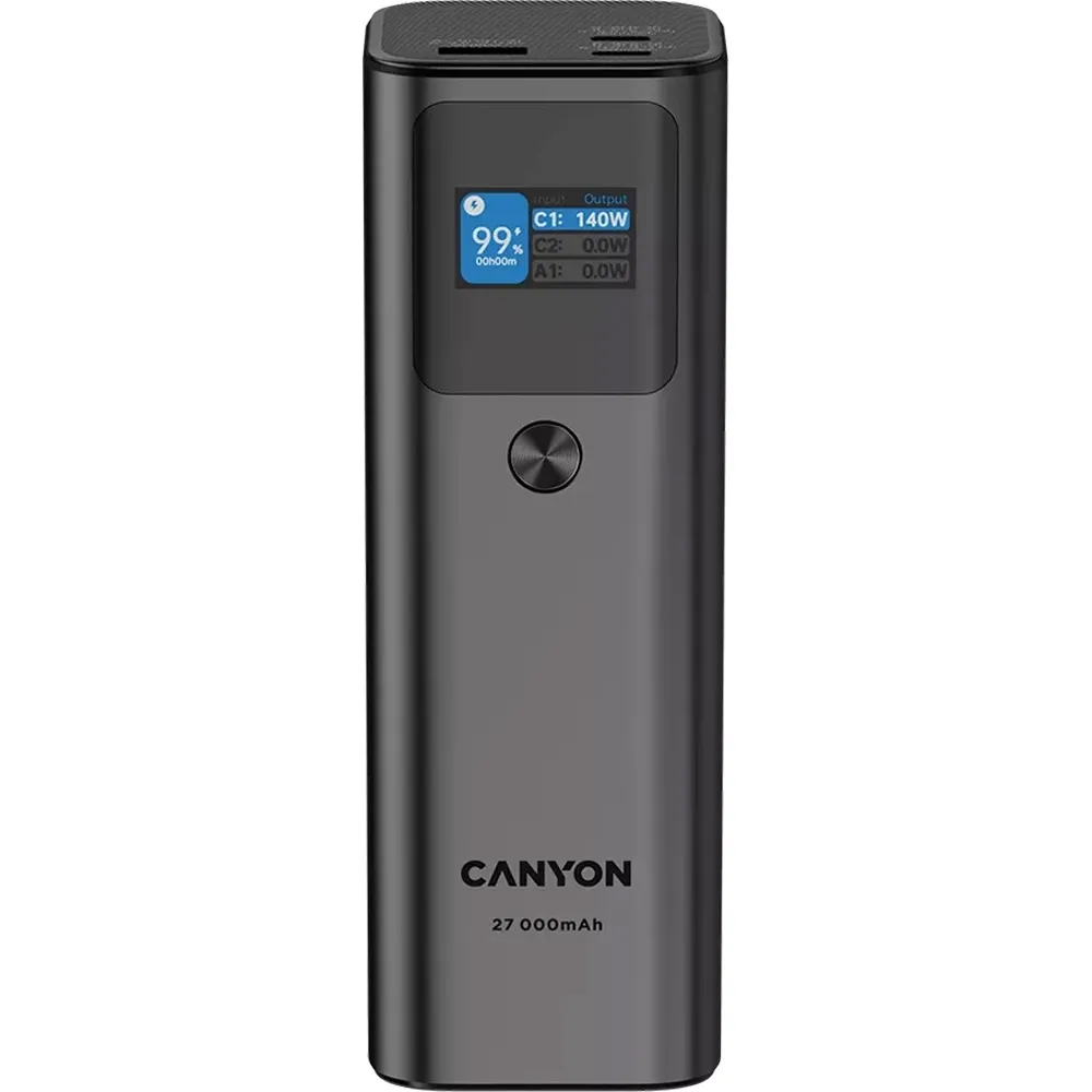 Зовнішній акумулятор Canyon PB-2010 27000mAh Dark Grey (CNE-CPB2010DG)