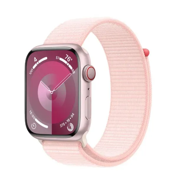 Смарт-часы Apple Watch Series 9 GPS + Cellular 45mm Pink Aluminium Case with Light Pink Sport Loop (MRMM3)