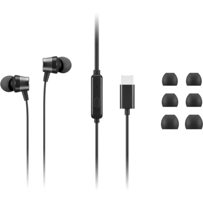 Навушники Lenovo USB-C Wired In-Ear Headphone Black (4XD1J77351)