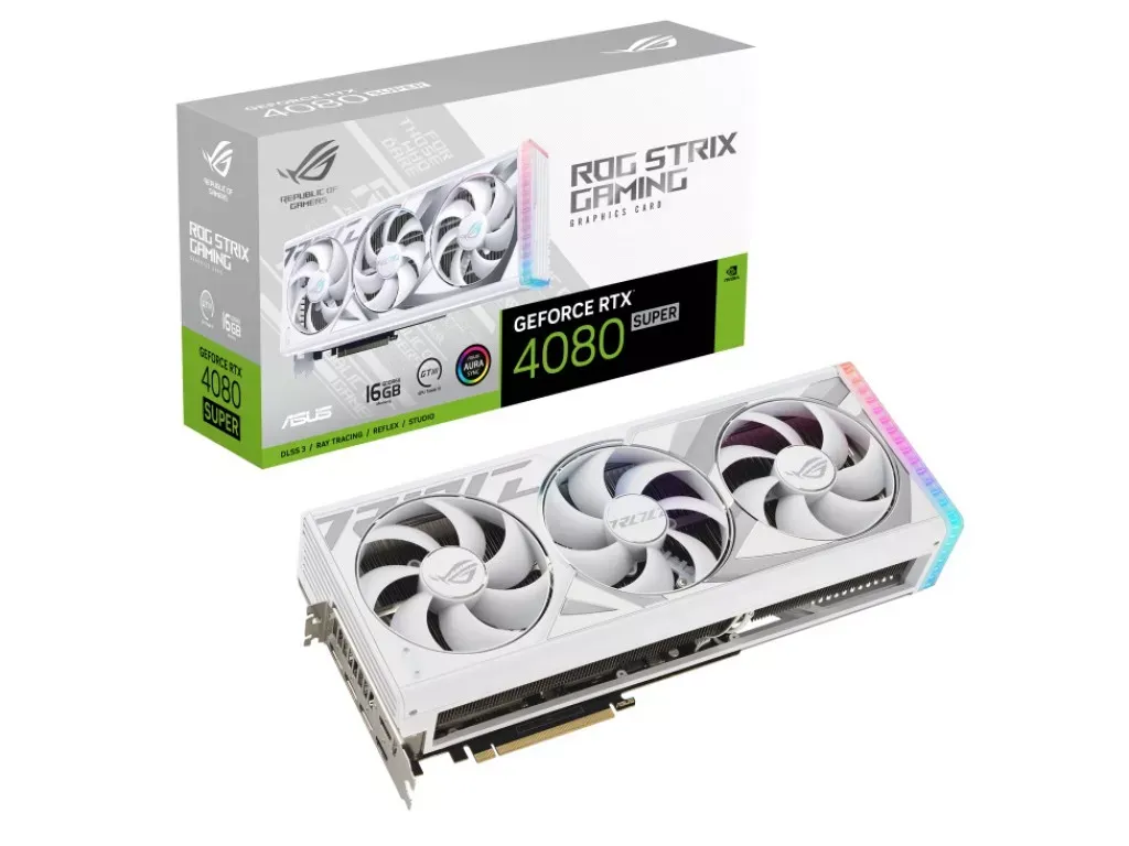 Видеокарта ASUS GeForce RTX 4080 SUPER 16GB GDDR6X GAMING ROG-STRIX-RTX4080S-16G-WHITE