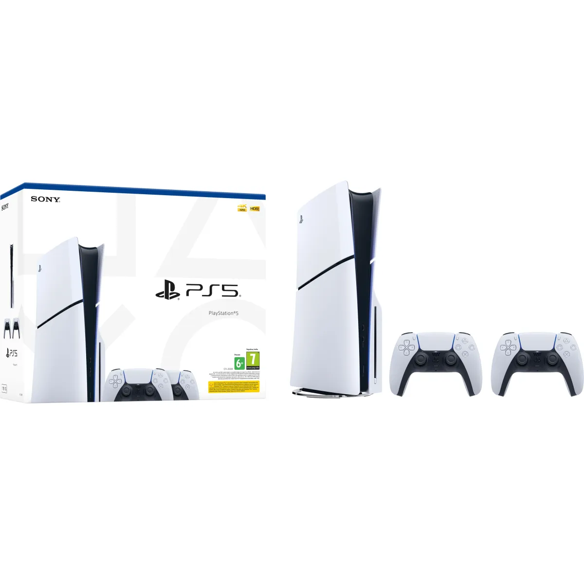 Ігрова приставка PlayStation 5 Slim Blu-ray (2 геймпади dualsense) (1000042045)