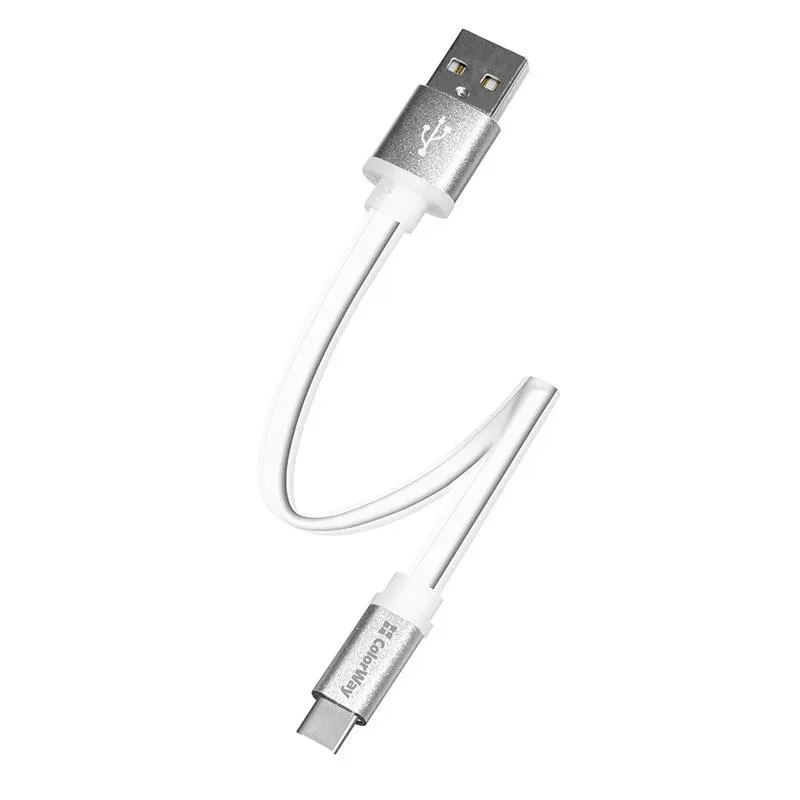 Кабель синхронизации ColorWay USB - USB Type-C (M/M), 0.25 m White (CW-CBUC001-WH)