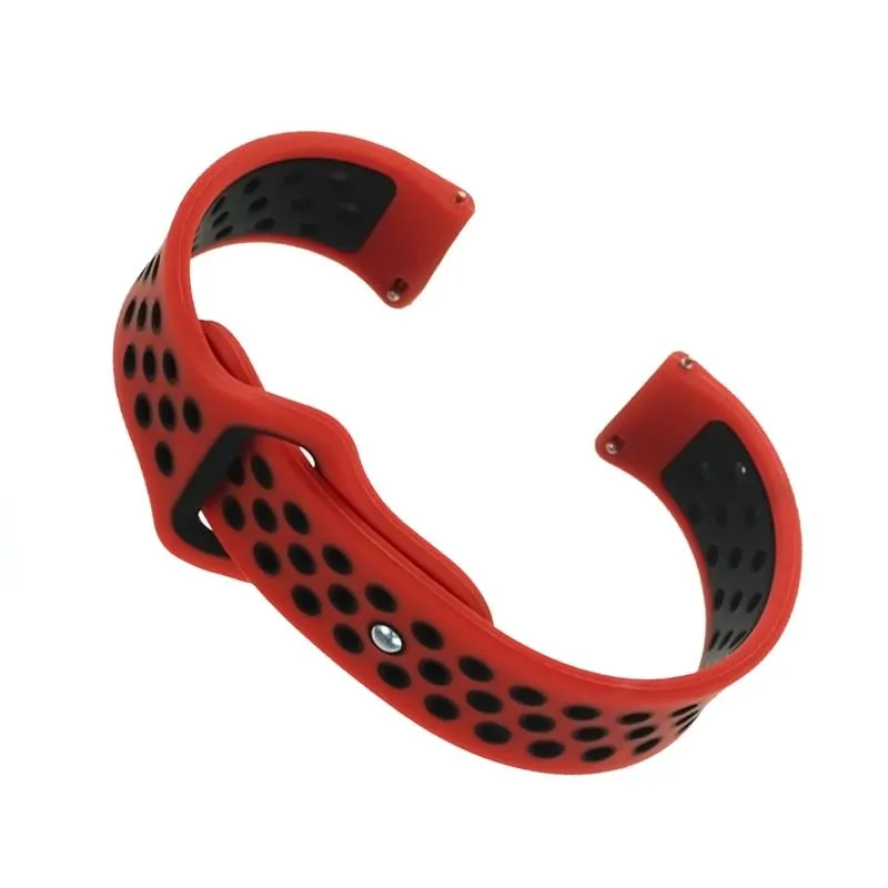 Ремешок для фитнес браслета BeCover Vents Style for Xiaomi iMi KW66/Mi Watch Color/Watch S1 Active/Haylou LS01/LS05 Red-Black (705808)