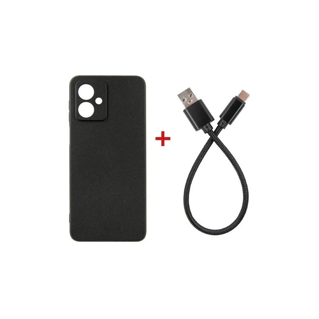 Чохол для смартфона Dengos Kit for Motorola G54 case + glass DENGOS (Black) (DG-CC-01)