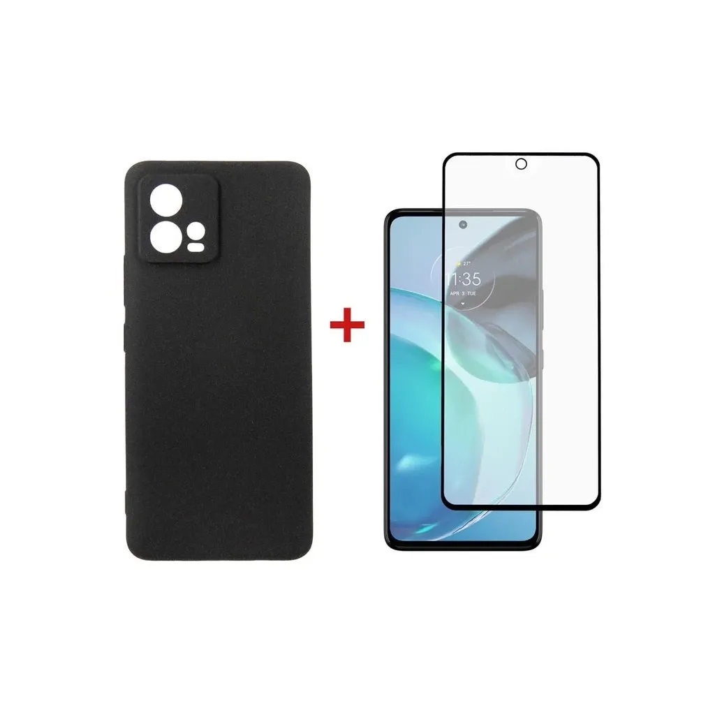 Чохол для смартфона Dengos Kit for Motorola G72 case + glass (Black) (DG-KM-51)