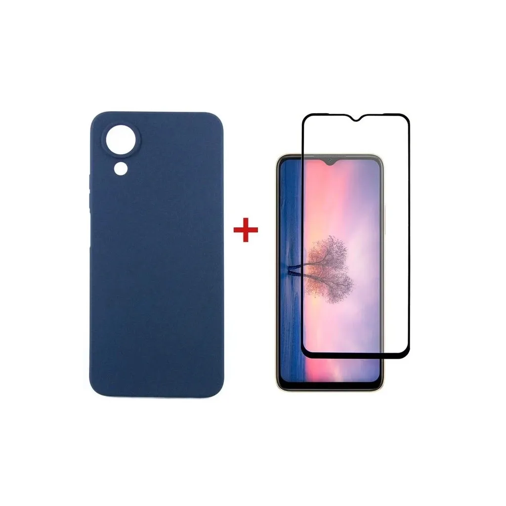 Чехол для смартфона Dengos Kit for OPPO A17K case + glass (Blue) (DG-KM-02)