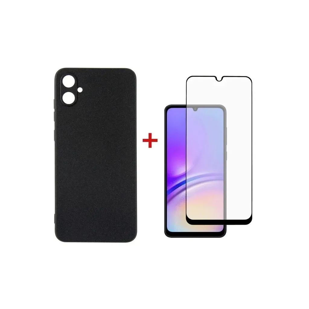 Чохол для смартфона Dengos Kit for Samsung Galaxy A05 (A055) case + glass (Black) (DG-KM-07)