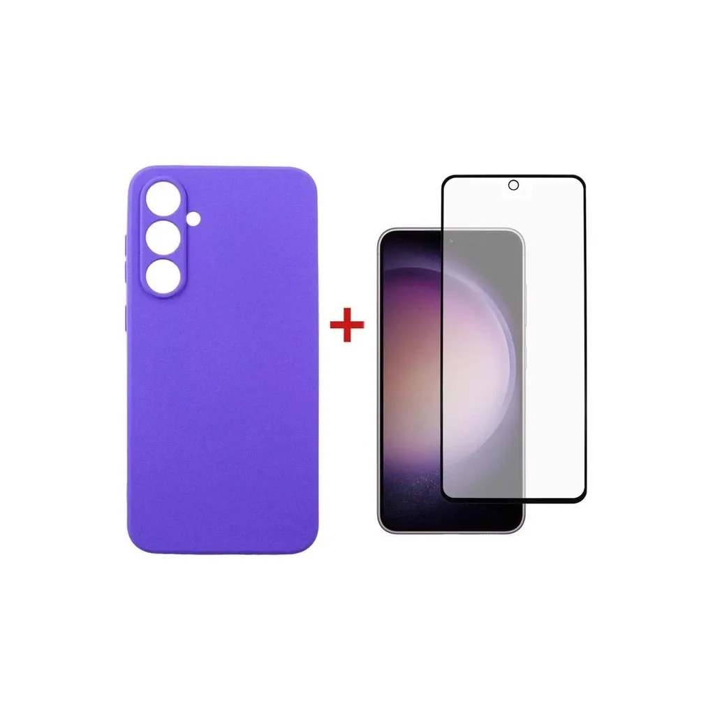 Чохол для смартфона Dengos Kit for Samsung Galaxy S23 FE case + glass (Purple) (DG-KM-12)