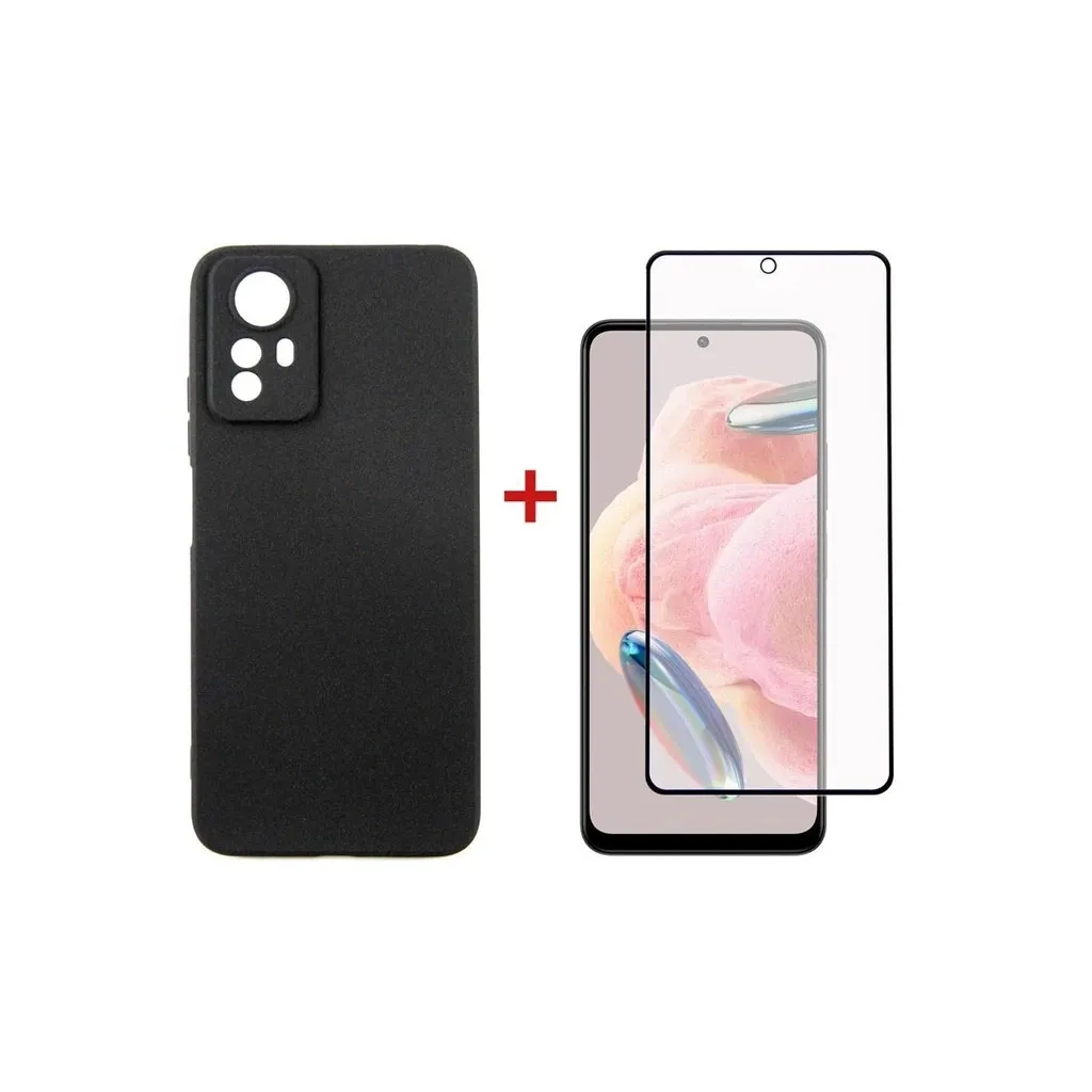 Чохол для смартфона Dengos Kit for Xiaomi Redmi Note 12s case + glass (Black) (DG-KM-45)