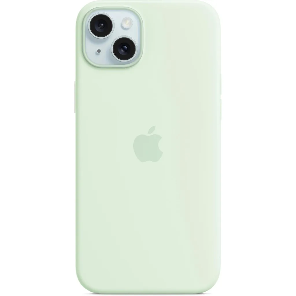 Чехол для смартфона Apple iPhone 15 Plus Silicone Case with MagSafe - Soft Mint,Model A3124 (MWNG3ZM/A)