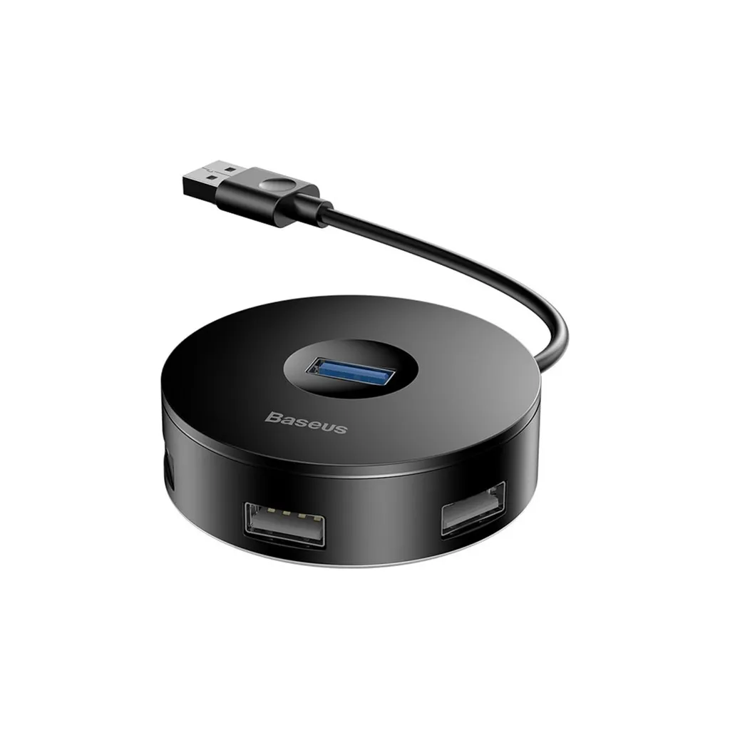 USB Хаб Baseus Round box HUB adapter Black (CAHUB-F01)