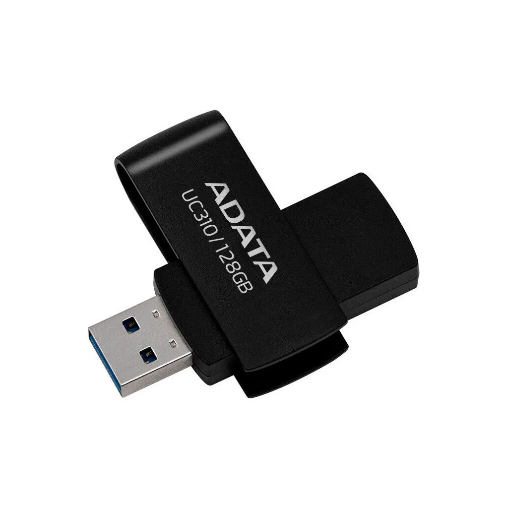 Флеш пам'ять USB ADATA 128GB UC310 USB 3.2 Black (UC310-128G-RBK)