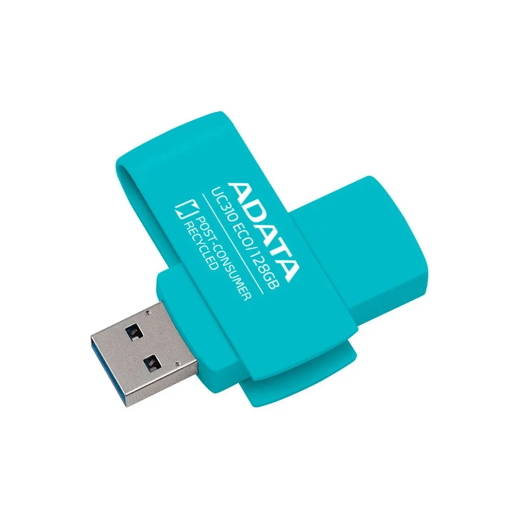 Флеш пам'ять USB ADATA 128GB UC310 Eco Green USB 3.2 (UC310E-128G-RGN)