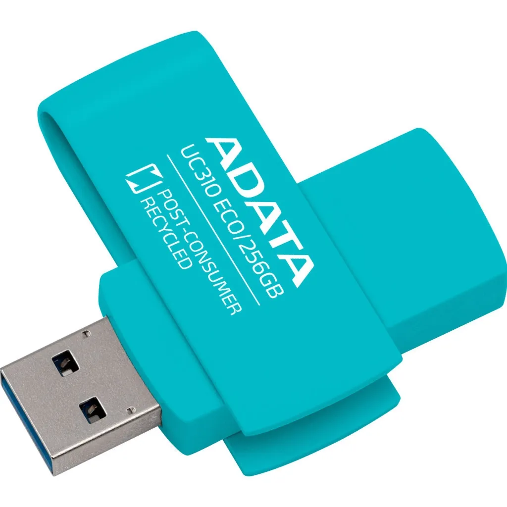 Флеш пам'ять USB ADATA 256GB UC310 Eco Green USB 3.2 (UC310E-256G-RGN)