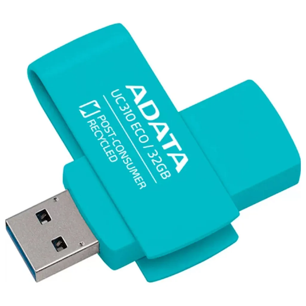 Флеш пам'ять USB ADATA 32GB UC310 Eco Green USB 3.2 (UC310E-32G-RGN)