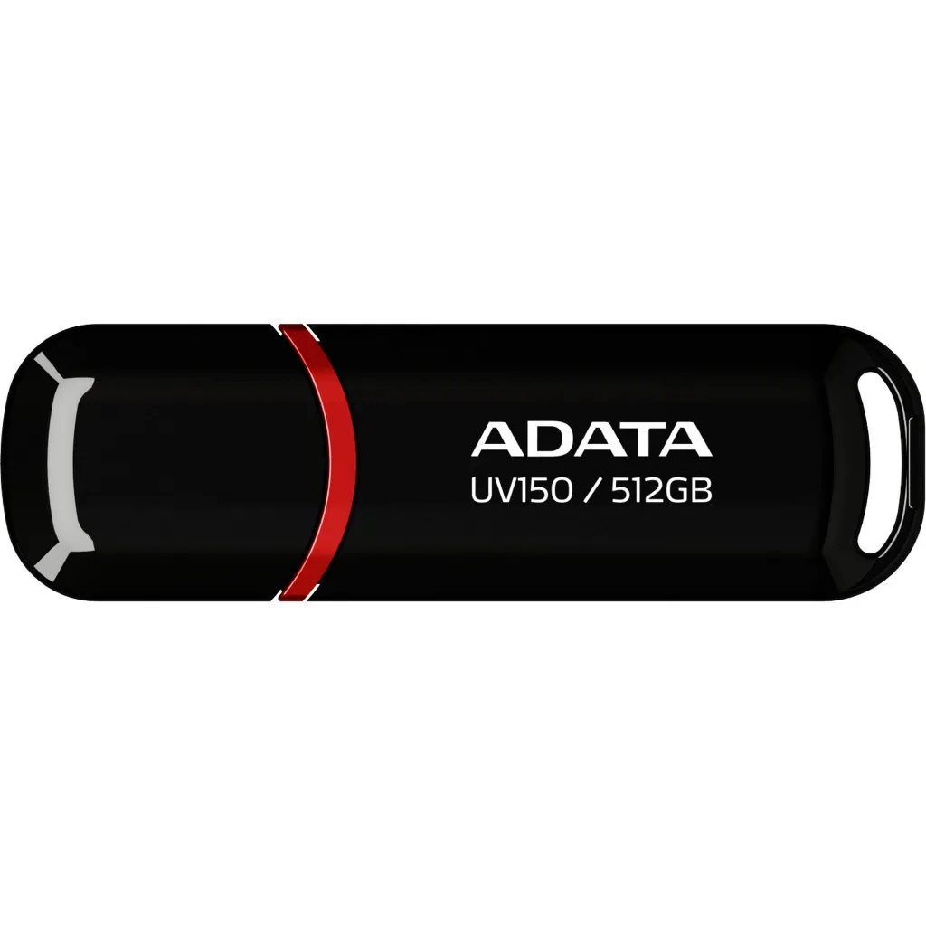 Флеш память USB ADATA 512GB UV150 Black USB 3.2 (AUV150-512G-RBK)