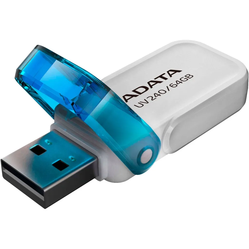Флеш пам'ять USB ADATA 64GB AUV 240 White (AUV240-64G-RWH)