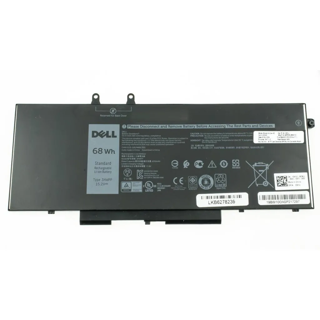 Акумулятор для ноутбука Dell Latitude 5501 3HWPP 4250mAh (68Wh) (A47595)