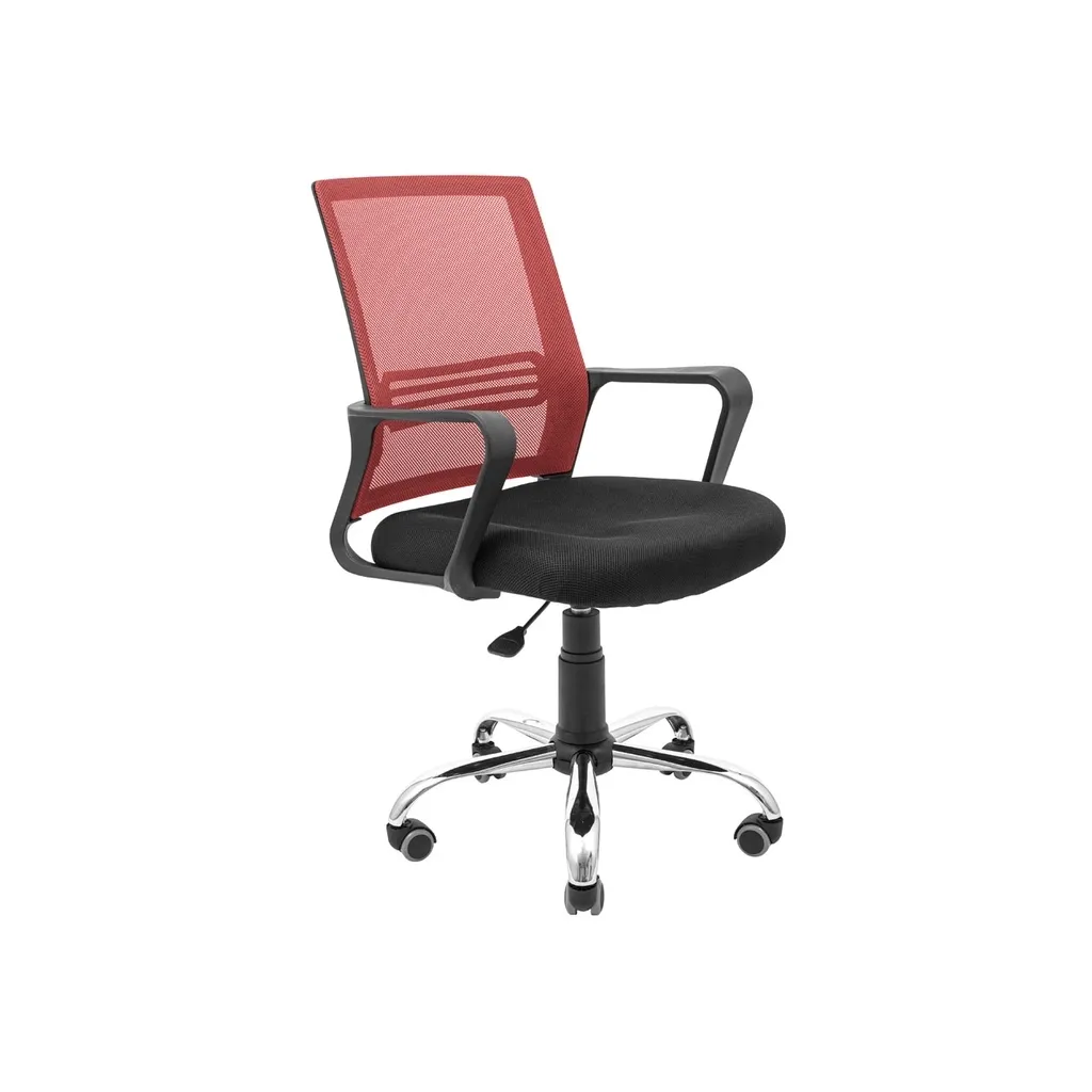 Офісне крісло Richman Джина Хром Піастра Сітка чорна + червона (ADD0003119)