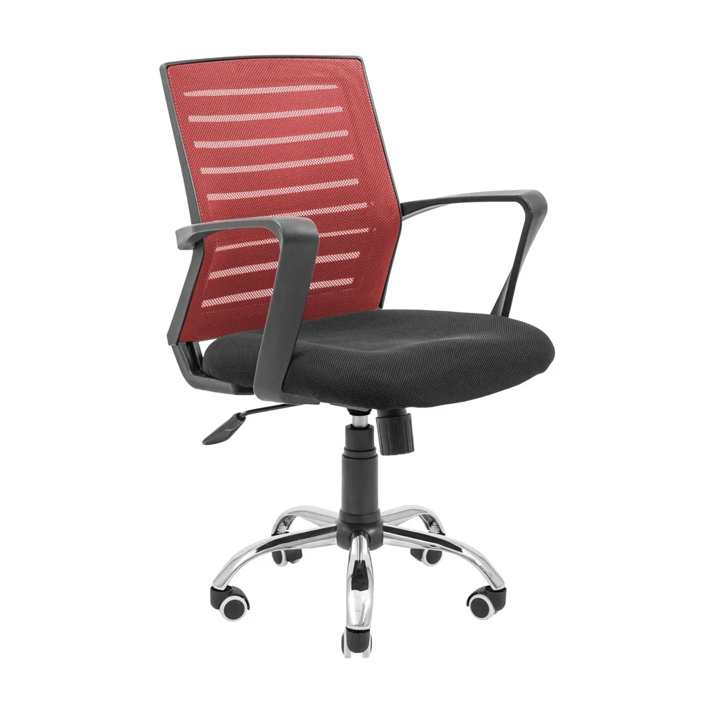 Офісне крісло Richman Флеш Ю Хром М-1 (Tilt) Сітка чорна + червона (ADD0003097)